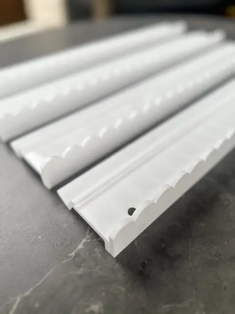 Mahj Mood Scalloped Pure White Acrylic Racks and Pushers