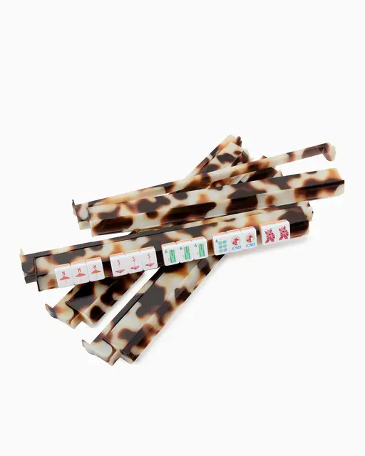 Oh My Mahjong Blond Tortoise Rack and Pusher Set