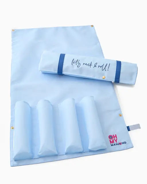 Oh My Mahjong Light Blue Let's Rack & Roll Bag