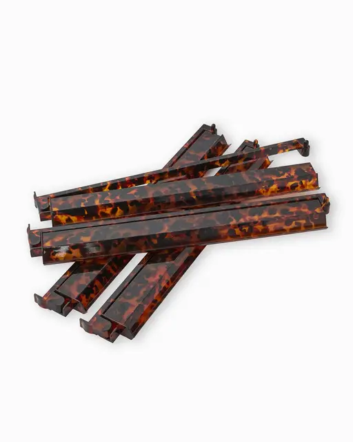 Pat's Monograms Tortoise Shell Rack & Pusher