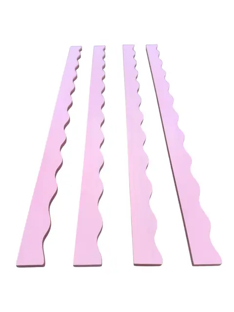 Peace Love Mahjong Wavy Mahjong Rack Pusher Set - Light Pink