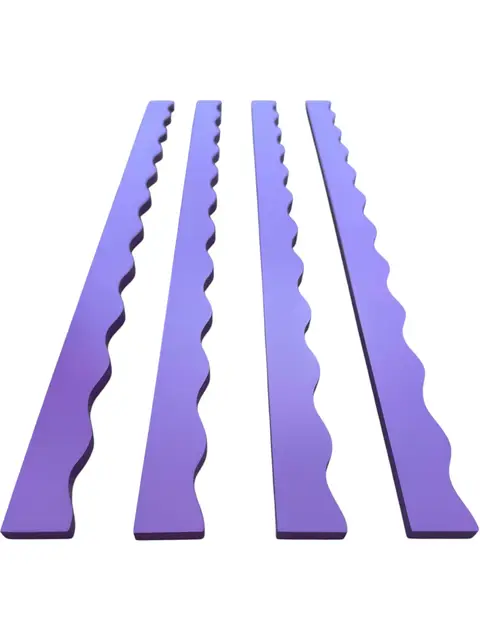 Peace Love Mahjong Wavy Mahjong Rack Pusher Set - Purple