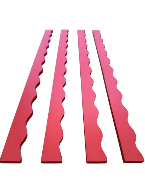 Peace Love Mahjong Wavy Mahjong Rack Pusher Set - Red
