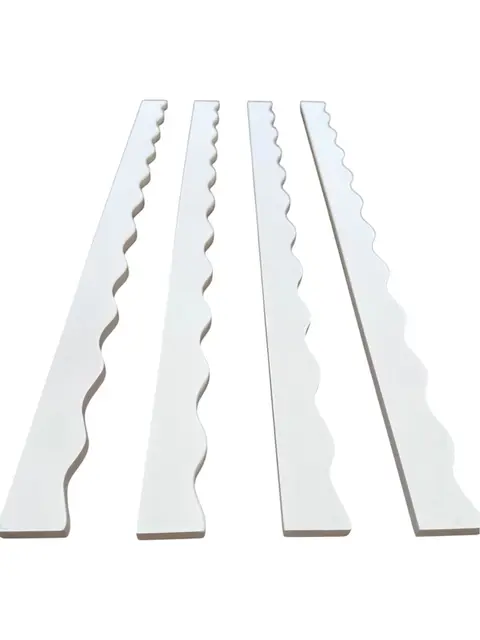 Peace Love Mahjong Wavy Mahjong Rack Pusher Set - White