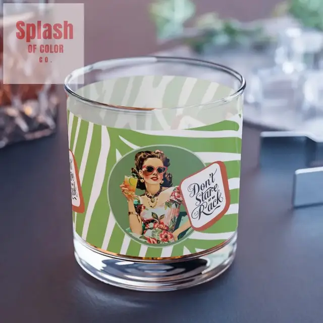 Splash Of Mahj And Color Co. Don't Stare At My Rack Funny Mahjong Bourbon Whiskey Cheeky Vintage Lady, Cheeky Fun Mahj Lover Gift