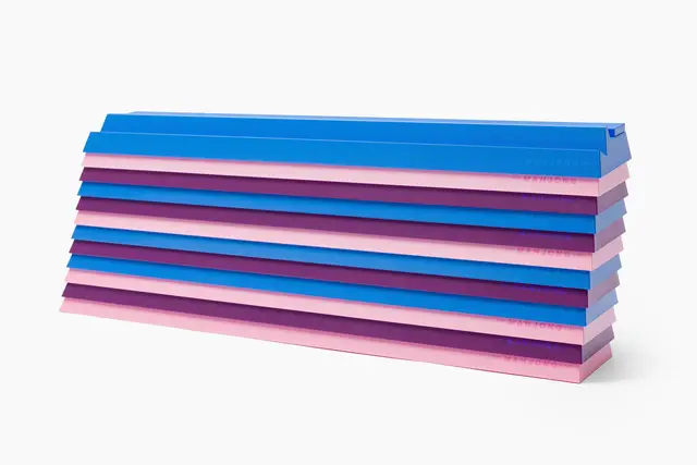 The Mahjong Line Stackable Plastic Mahjong Rack and Pusher: Set of 4 with drawstring bag — Ceylon Blue