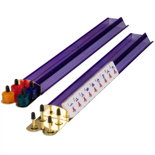 Yellow Mountain Imports Purple Acrylic Mahjong Racks 18" - Set of 4