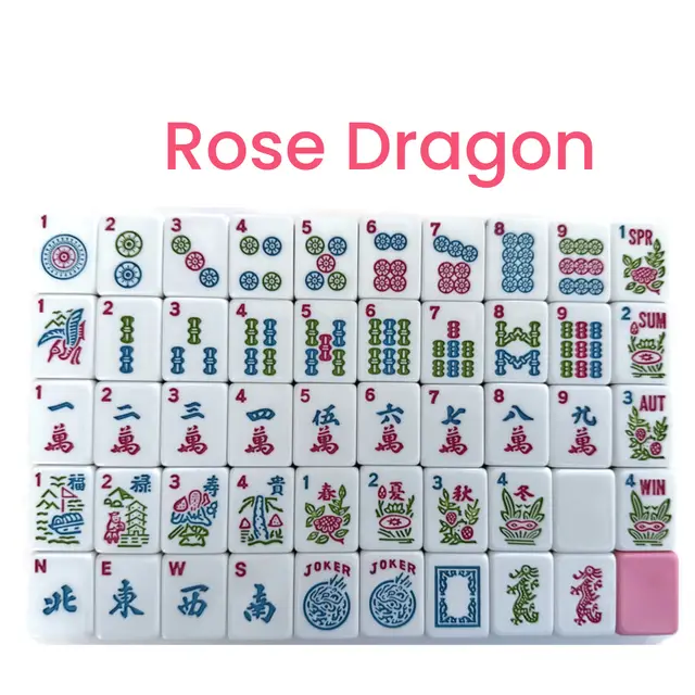 Mahjong Studios Rose Dragon American Mahjong Tile Set