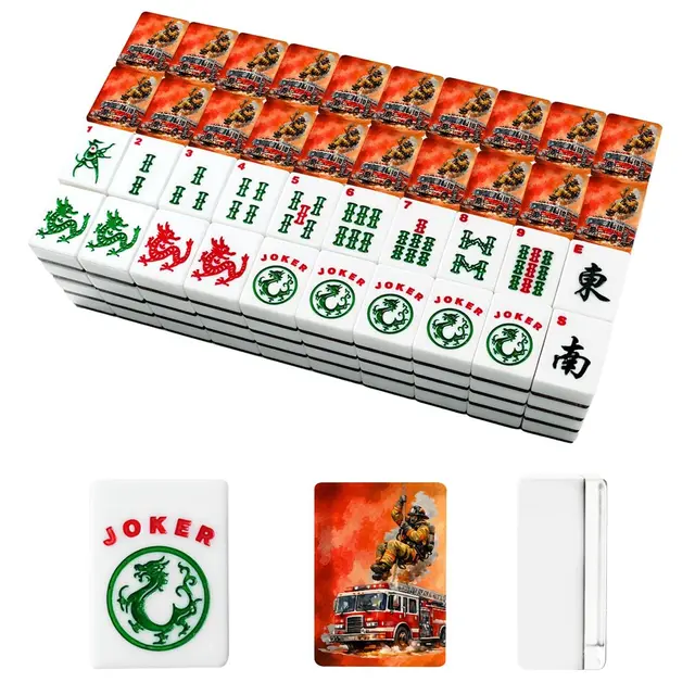 Splash Of Mahj And Color Co. Firefighter American Mahjong Tiles And Carry Case — Box
