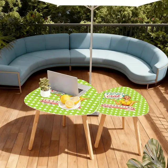 Splash Of Mahj And Color Co. Funny Mahjong Nesting Tables, I Don't Give A Crak
