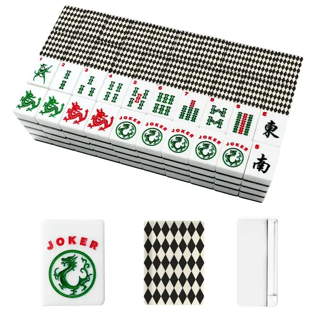 Splash Of Mahj And Color Co. Harlequin Romance Black American Mahjong Tiles And Carry Case — Box