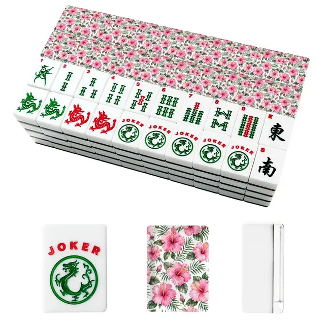 Splash Of Mahj And Color Co. Hibiscus Flowers American Mahjong Tiles And Carry Case — Box
