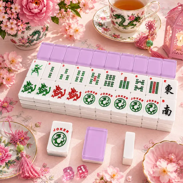 Splash Of Mahj And Color Co. Lilac Mist American Mahjong Tiles And Carry Case