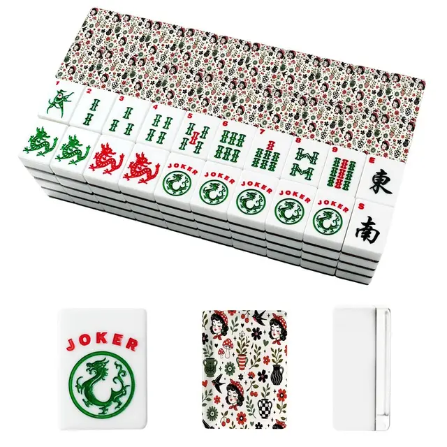 Splash Of Mahj And Color Co. Mackenzies Garden Black Red Green American Mahjong Tiles And Carry Case — Box