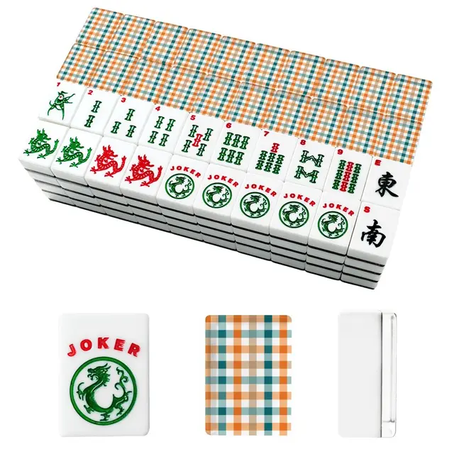 Splash Of Mahj And Color Co. Mad About Plaid Fall American Mahjong Tiles And Carry Case — Box