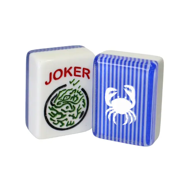 Where the Wind Blows CUSTOM Crab American Mah Jongg Tiles — Blue Stripe