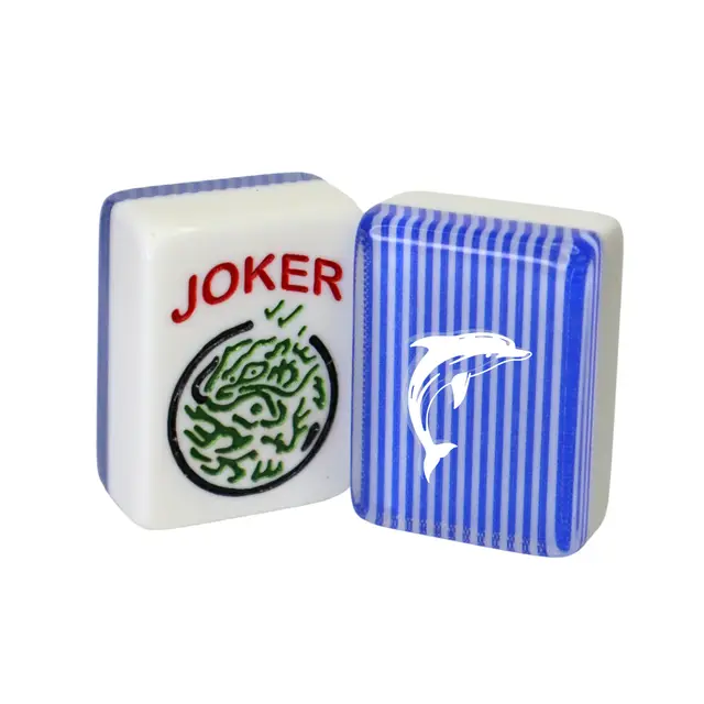 Where the Wind Blows CUSTOM Dolphin American Mah Jongg Tiles — Blue Stripe