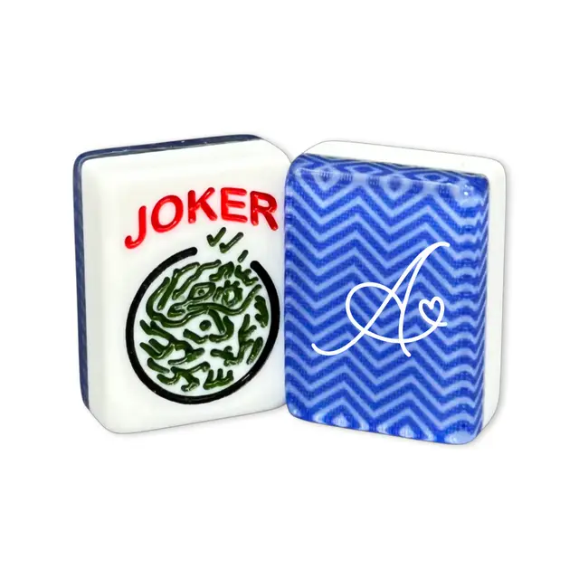 Where the Wind Blows CUSTOM Single Initial Tiles — Blue Chevron