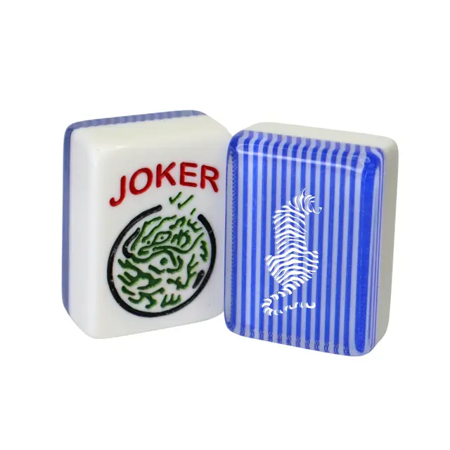 Where the Wind Blows CUSTOM Tiger American Mah Jongg Tiles — Blue Stripe